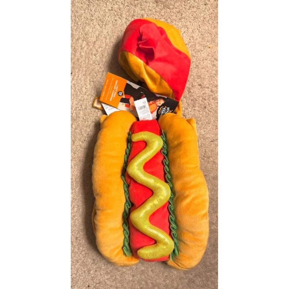 Hot Dog Plush Halloween Costume Infant Carrier Size 0-6 Month Baby Unisex NWT